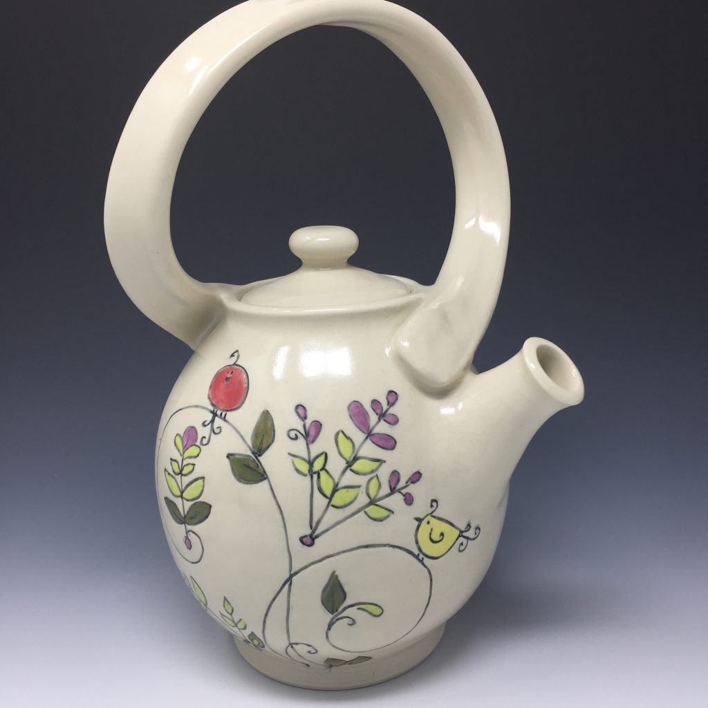 Meghan Bernard Pottery Swirl Teapot